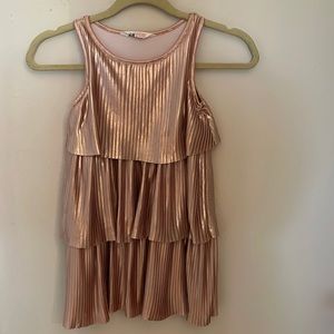 Shimmery gold dress. Size 4-6 by H&M.